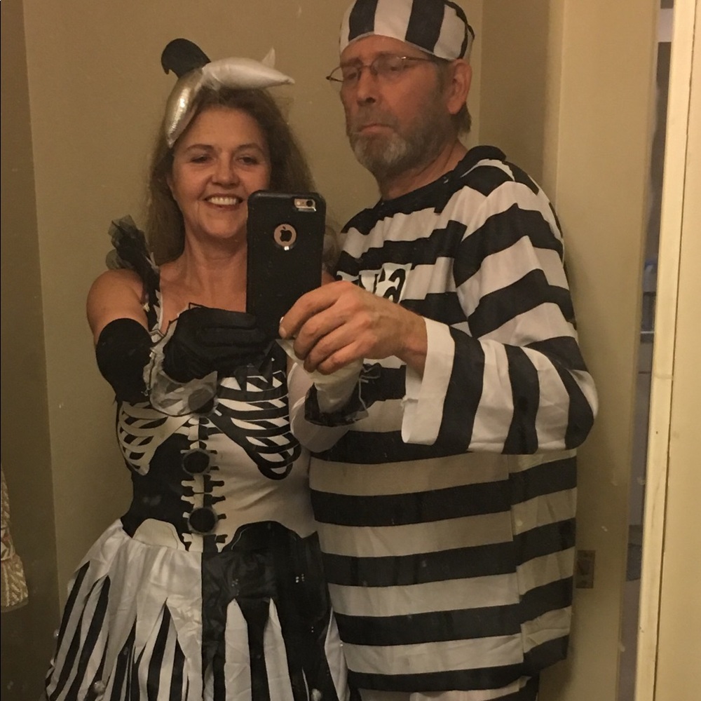Spirit Black and White Skeleton Party Dress for Women